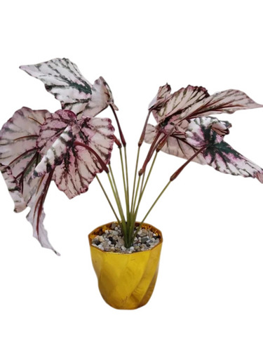 Artificial Big Leaf Bunch - Plastic, Standard Size, Green | Lightweight, Handmade, Fine Finished, Durable