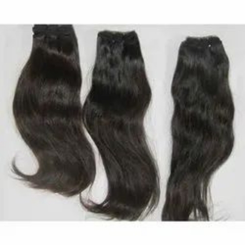Black Front Wig - Human Hair Graduated Length Black Straight | Pre-Bleached Soft Feel Tangle Free Minimal Shedding Heat Resistant Dye Friendly