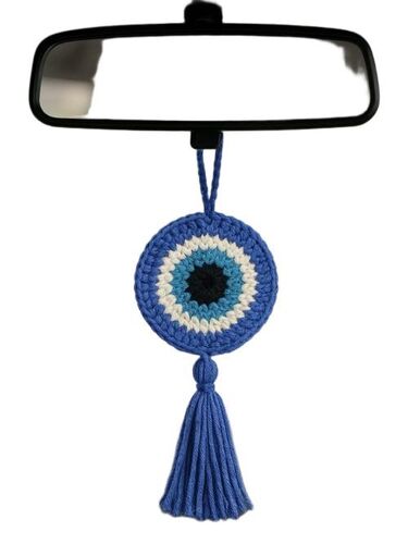Crochet Car Hanging Chain - Handcrafted Crochet Yarn, Lightweight Build, Tear Resistant, Smooth Finish, Tassels and Beads Option