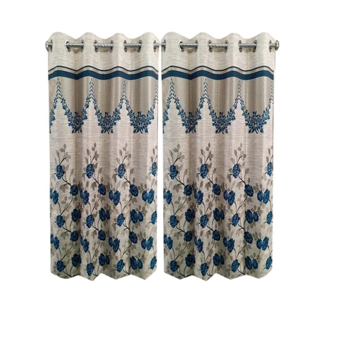 Floral Window Curtain - Cotton, Rectangle, White | Modern Design, Easily Assembled, Eco Friendly