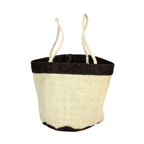 Handmade Jute Bag - Jute, Standard Size, Brown | Plain Pattern, Hand Length Handle, Durable, Fine Finished