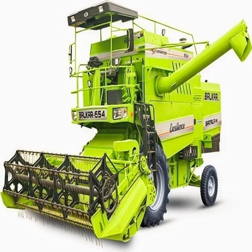 High Performance Combine Harvester - Mild Steel, Tractor Driven Harvester | Durable, Fuel Efficient, Adjustable Settings, Multi-Crop Use