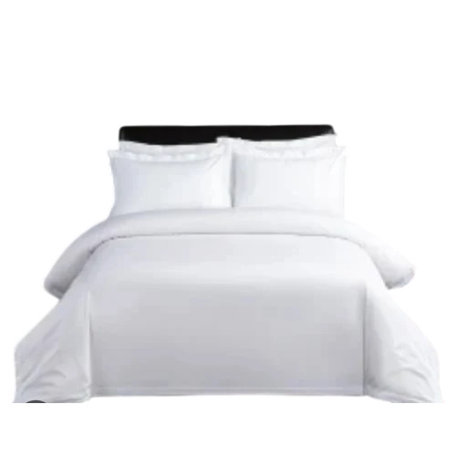 Hotel White Plain 300 Tc Cotton King Bed Sheet - 108x108 Inch White | Easy Care Durable