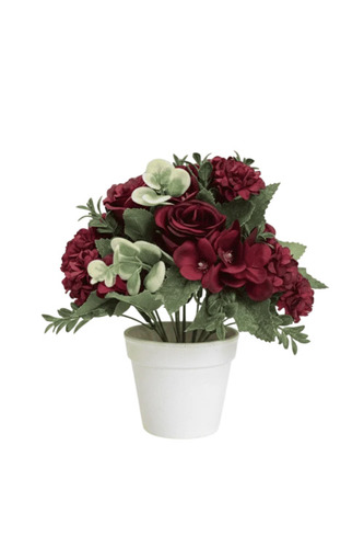 Mix Artificial Flower Bunch - Fabric Plastic, Standard Size, Pink | Lightweight, Handmade, Fine Finished Durable