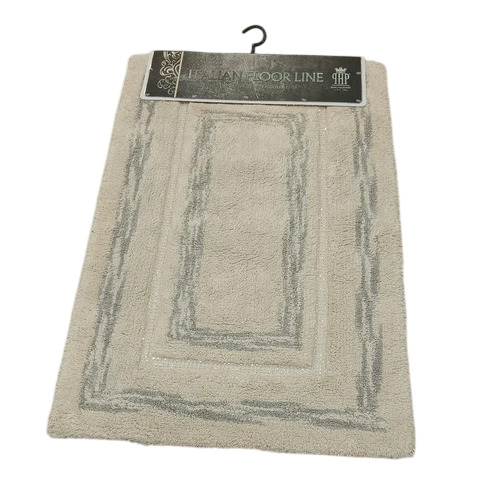 Off White Cotton Bath Mat