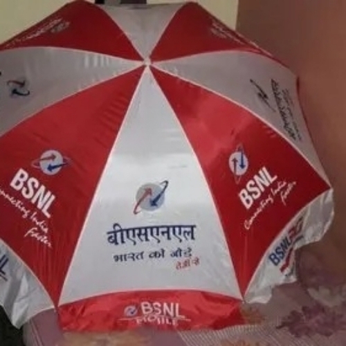 Outdoor Umbrella - Steel Frame, Red White | UV Protection, Weather Resistant, Adjustable Tilt, Large Canopy, Easy Folding