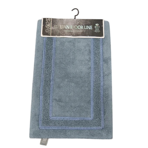 Sky Blue Cotton Bath Mat