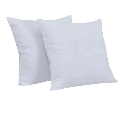 Square Hotel Cushions - 100% Polyester, 16x16 Inch, White | Easy Care, Durable, Polyfiber Filling