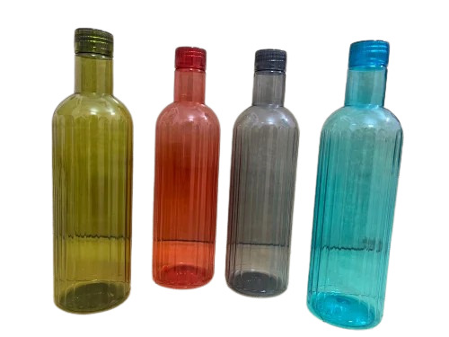 1 Litre Pet Round Fridge Bottle - Polyethylene Terephthalate, Multi Color | Reusable, Leak Proof, Durable