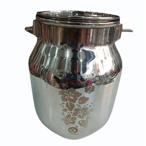 2000ml Stainless Steel Milk Cans - 2.5ft Silver SS302 Rust Proof Corrosion Resistant Durable