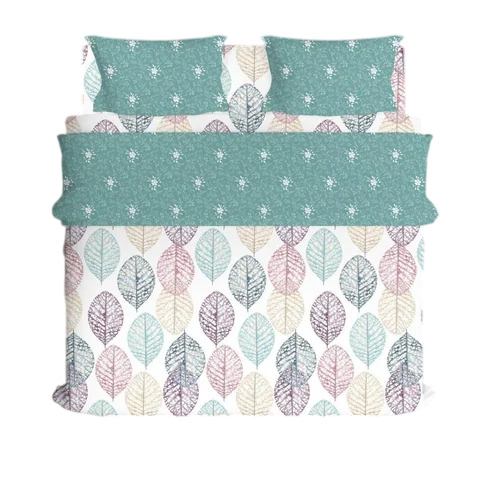 3d Floral Printed Glace Cotton Bed Sheet