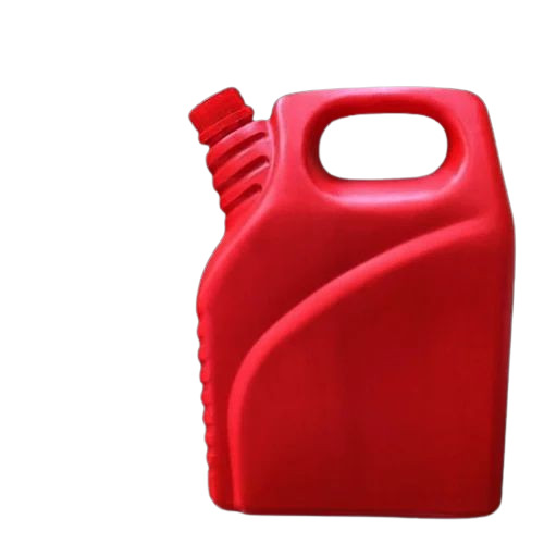 5 Liter HDPE Plastic Jerry Can - Red, Square, Screw Cap | Biodegradable, Eco-Friendly, Heat Resistant, Handle