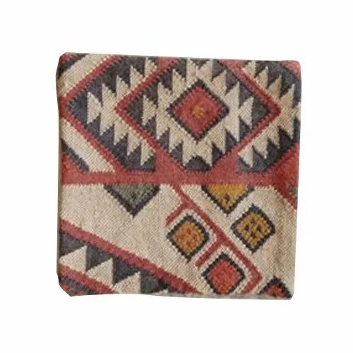 Designer Jute Cushion Cover