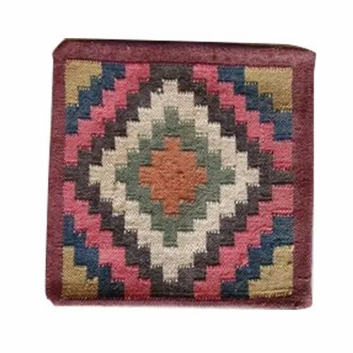 Jute Kilim Cushion Cover - Color: Multi Color