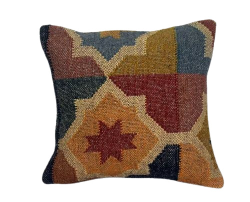 Jute Wool Kilim Cushions Cover