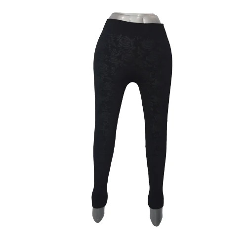 Ladies Black Legging - Cotton, S/M/L, Black | Modern Plain Pattern, Casual Formal Party Wear
