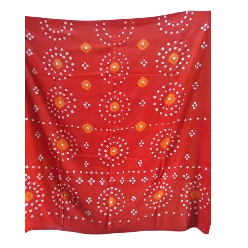 Ladies Printed Unstitched Salwar Suit - Cotton, 44-45 Inch, Red | Breathable, Comfortable, Short Sleeves, Casual