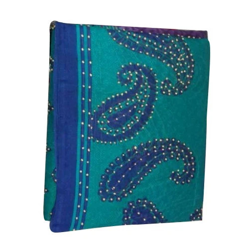 Ladies Saree - Color: Aqua Green & Blue
