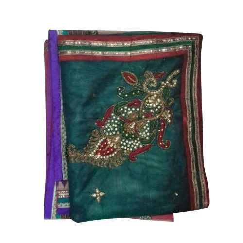 Ladies Trendy Saree - Georgette, 6 Meter, Multicolor | Embroidered, Party Wear, Winter