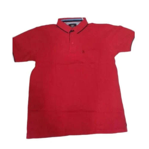 Mens Polo T Shirts - Cotton, Red | Polo Collar, Half Sleeves, Casual Style