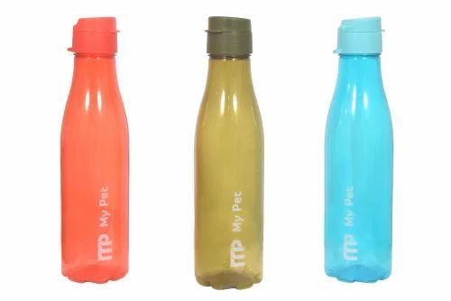 Multicolor Pet Fridge Bottle - 1000 ml Multi Color | Reusable Leak Proof Durable Rigid PET