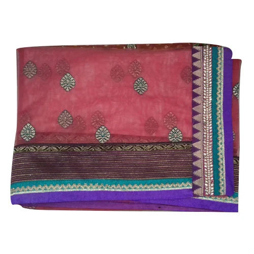 Party Wear Ladies Saree - Georgette, 6 Meter, Multicolor | Embroidered, Hand Wash, Winter Wear