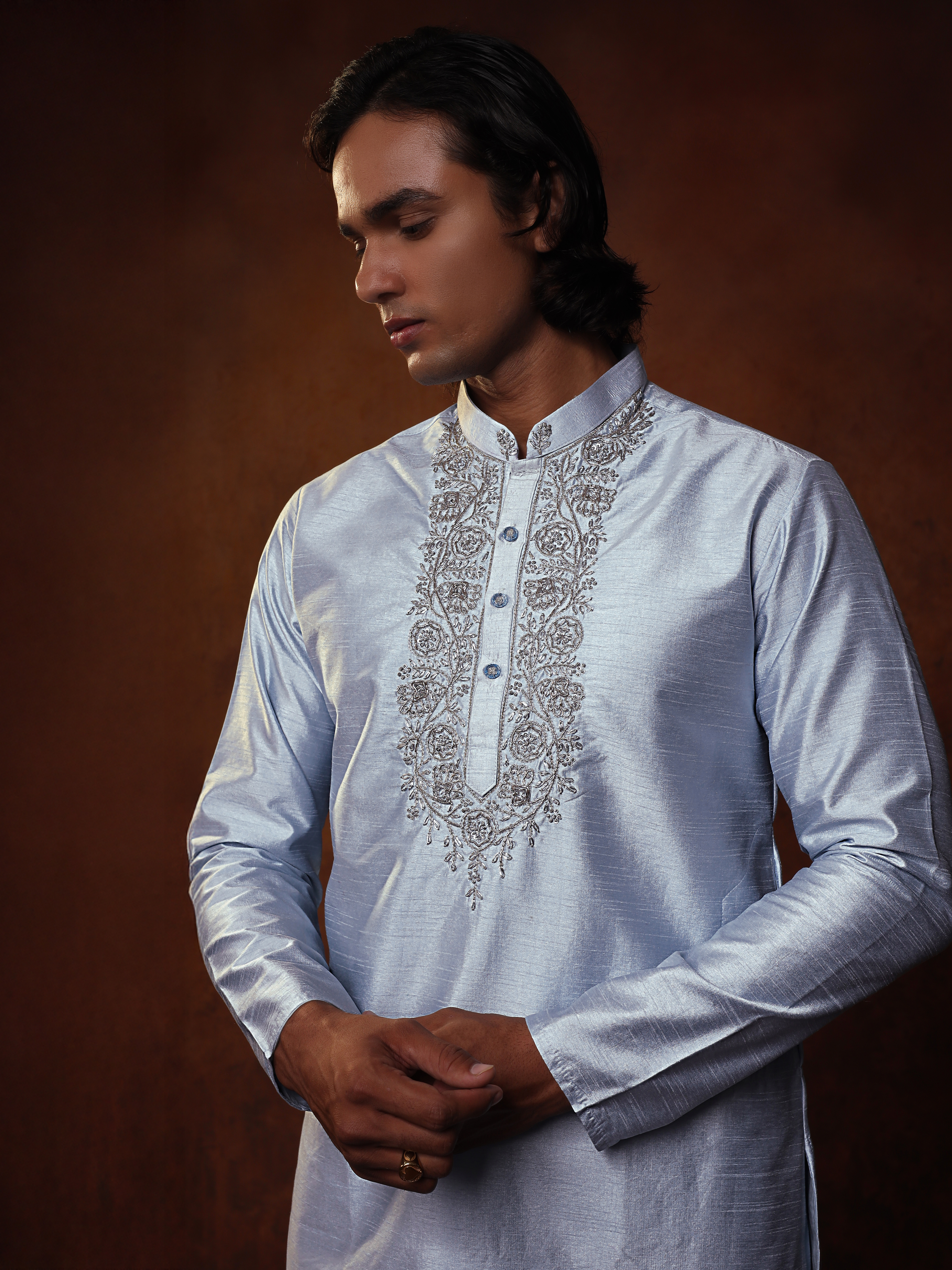 Powder Blue - Mens Kurta