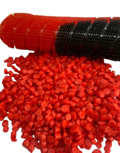 Red Pvc Granule - PVC 3mm, Red, 25 Kg Bag | Lightweight, Chemical, Moisture, Heat Resistant