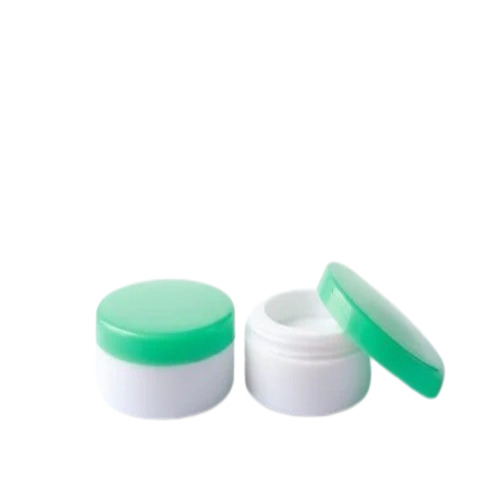 White Double Wall Cosmetics Jar - Pp Material, 50 Gm, Multicolor, Screw Cap, Round | Good Quality, Suitable For Cream Packaging