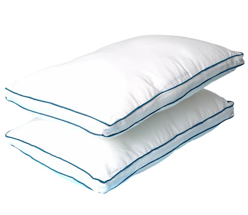 White Pillow Cover 21 X 31 Inch - Cotton, 21x31 Inch, White | Easy Care, Durable, Stripe Pattern