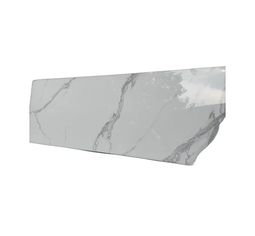 15mm Italian Marble Slab - Grey Polished Rectangular Slabs Crack Proof Plain Pattern