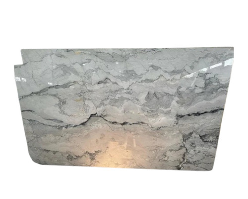18mm Penguin Blue Marble Slab - Polished White Grey, Crack Resistant