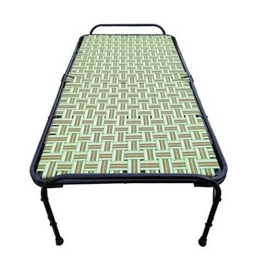 Double Pipe Niwar Folding Bed - Iron Frame, Multi-Color, Fine Finished | Durable, Foldable, Handmade Artwork
