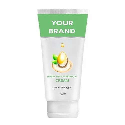 Honey With Almond Face Cream - 100 ML Plastic Tube, Cream | Glitter Effect, Smudge Proof, UV Blocking, Waterproof, Herbal