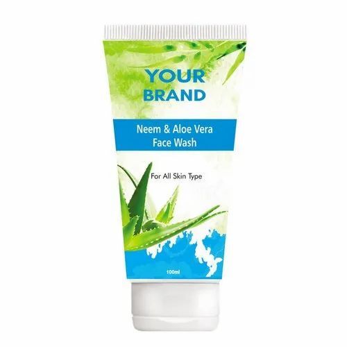 Neem And Aloe Vera Face Wash - 100 ML Plastic Tube, Cream Form | Glitter Effect, Smudge Proof, UV Blocking, Waterproof