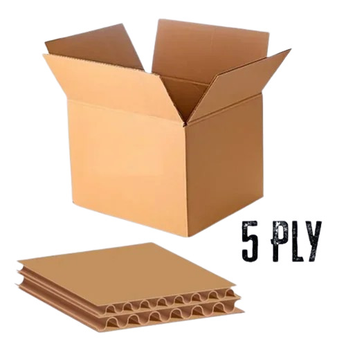 Plain 5 Ply Brown Corrugated Box