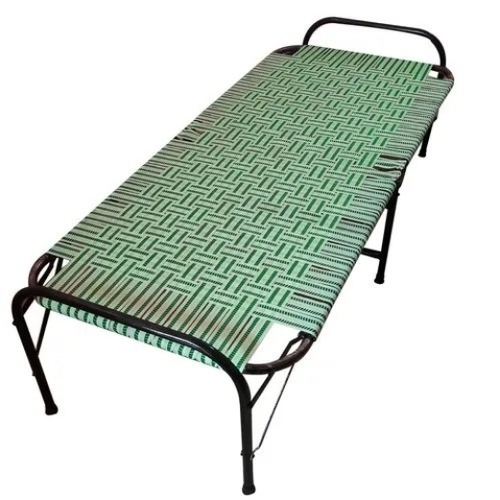 Plastic Niwar Folding Bed - Iron Material, Standard Size, Multiple Colors | Durable, Foldable, Fine Finished