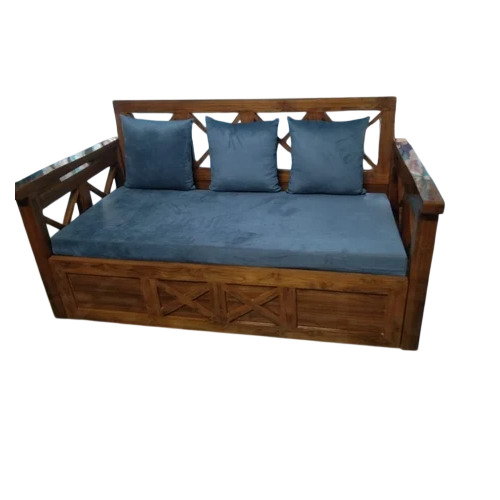 Wooden 3 Seater Sofa Cum Bed