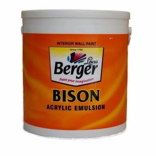 Bison Acrylic Emulsion Interior Wall Paint - High Gloss Liquid, Custom Size | 99% Purity, Any Color Pigment