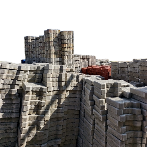 Cemented Paver Blocks - Cement Grey Zig Zag | Durable Weather Resistant Uniform Shape