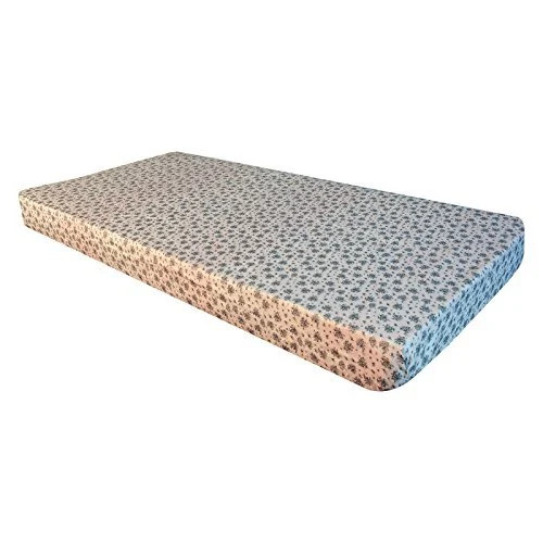 Kurl-On Floral Printed Bed Mattress - Polyester Foam, Single 72x30 Inch, Multicolor | Soft, Easily Assembled, Eco Friendly