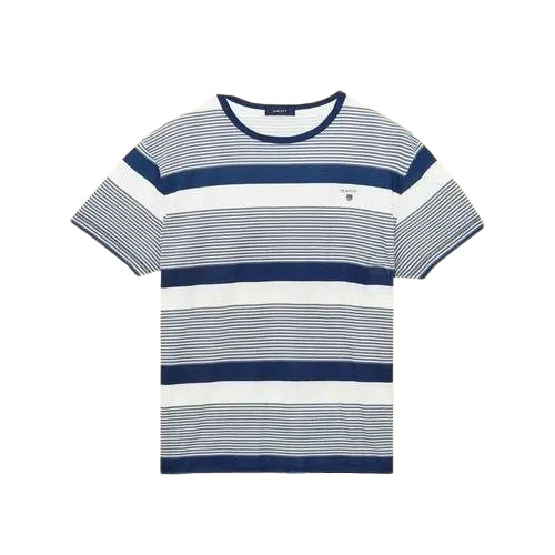 Men Stripped Round Neck T Shirt