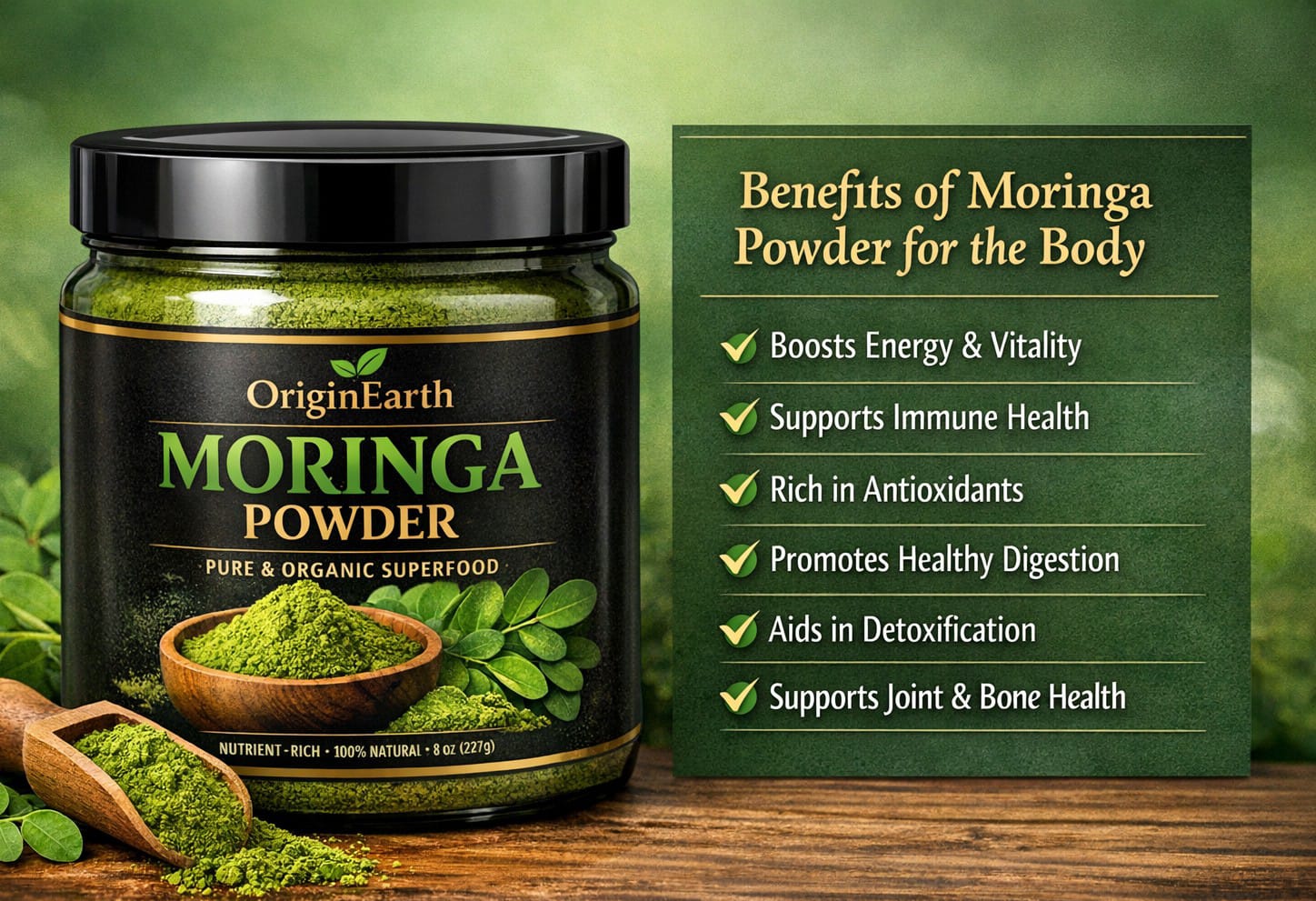 Moringa Leaf Powder - Additives: None