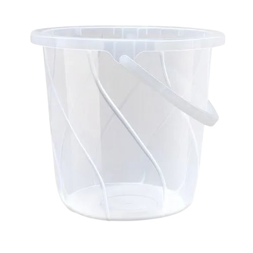 White Plastic Bucket - Hardness: Rigid