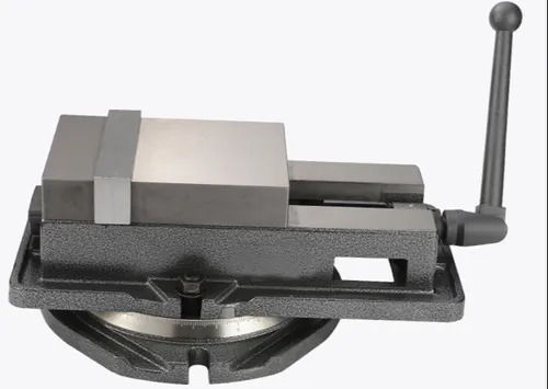 8" Angle Lock Machine Vise Va-8 - Forged Steel 6 Inch Jaw Width Gray | Industrial Fixed Base