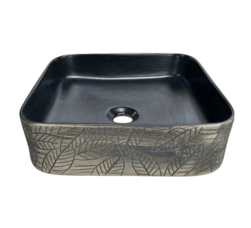 Baige And Black Ceramic Wash Basin