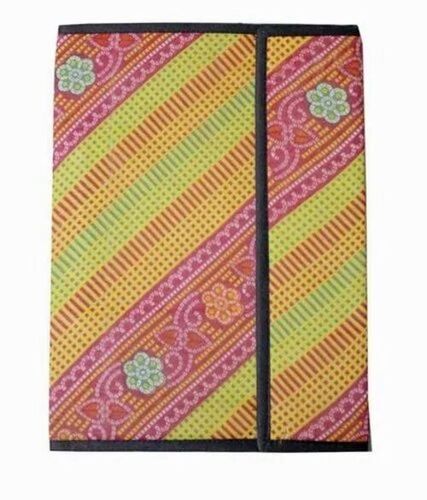 Bandhani Print Jute File Folder - Jute, 10x14 Inch, Yellow & Pink | Printed Pattern, Modern Style, Customizable Design