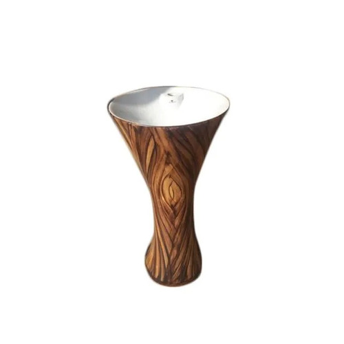 Ceramic One Piece Wash Basin - Ceramic, Oval, Brown, Floor Mounted | Crack Proof, Color Coated, Pedestal Mount