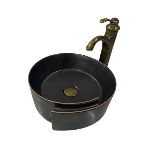 Ceramic Table Top Wash Basin - Ceramic, Round, Polished Finish, Scratch Resistant | Easy To Use, Floor Mounted, One Piece