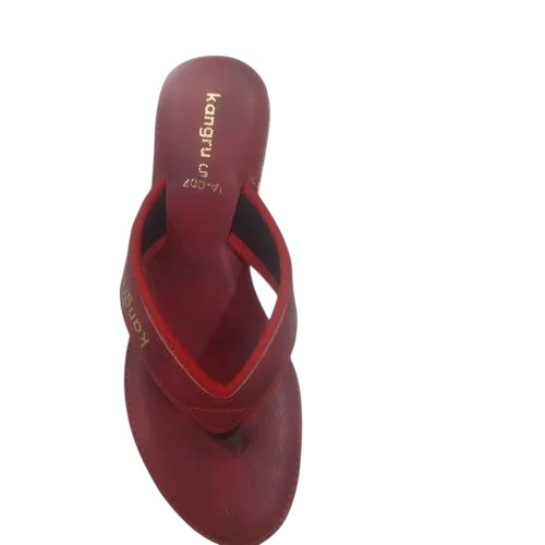 Daily Wear Ladies Plain Slipper - PU Material, Brown, Slip-On | Comfortable, Durable, Outdoor Casual